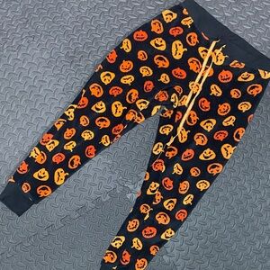 Halloween Pumpkin Print Kids Joggers